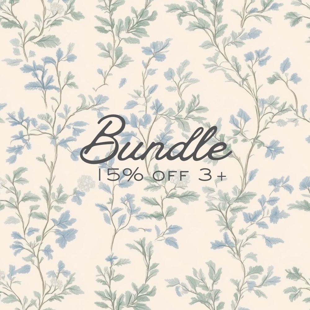 Automatic 15% off when you bundle 3 or more items. 🤎